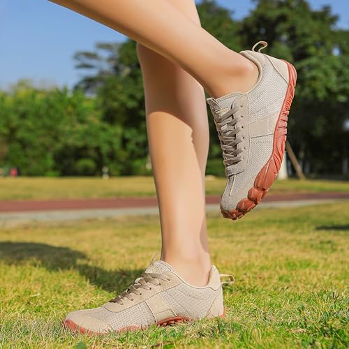 UBFEN Womens Barefoot Shoes Mens Wide Toe Box Zero Drop Minimalist Sneakers