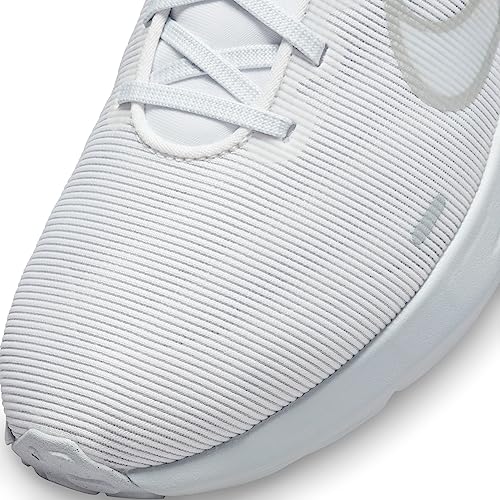 Nike Men's Downshifter 12 Trainers, White Metallic Silver Pure Platinum, 43 EU