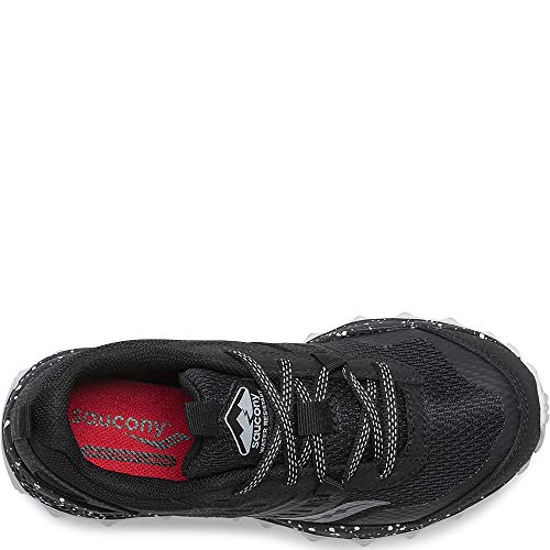 Saucony Boy's Peregrine 10 Shield Sneaker, Black, 3.5 Big Kid
