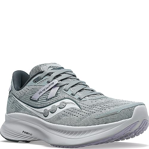Saucony Women's Guide 16 Sneaker, Concrete/Mauve, 12