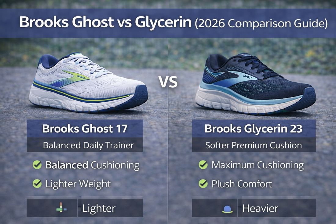 Brooks Ghost vs Glycerin neutral running shoe comparison