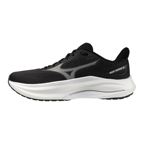 Mizuno Wave Inspire 22 black and grey supportive running shoe