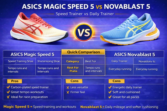 ASICS Magic Speed 5 vs Novablast 5: Speed Trainer vs Daily Trainer