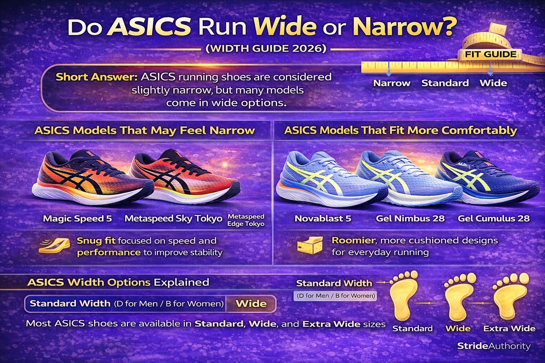 Do ASICS Run Wide or Narrow? (Width Guide 2026)