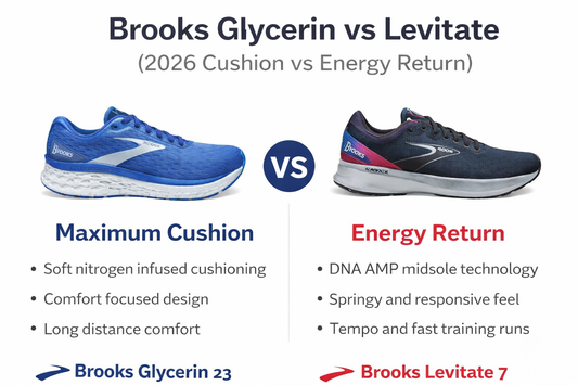 Brooks Glycerin vs Levitate (2026 Cushion vs Energy Return Guide)