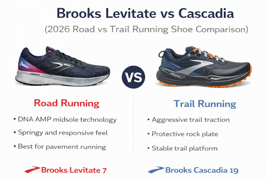 Brooks Levitate vs Cascadia (2026 Road vs Trail Running Shoe Comparison)