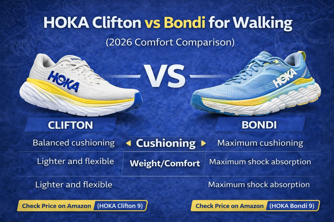 HOKA Clifton vs Bondi for Walking (2026 Comfort Comparison)