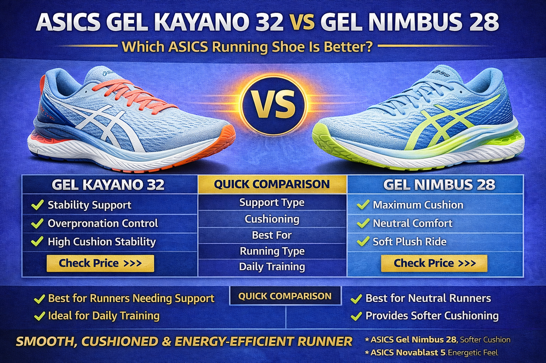 ASICS Gel Kayano 32 vs Gel Nimbus 28: Which ASICS Running Shoe Is Better?