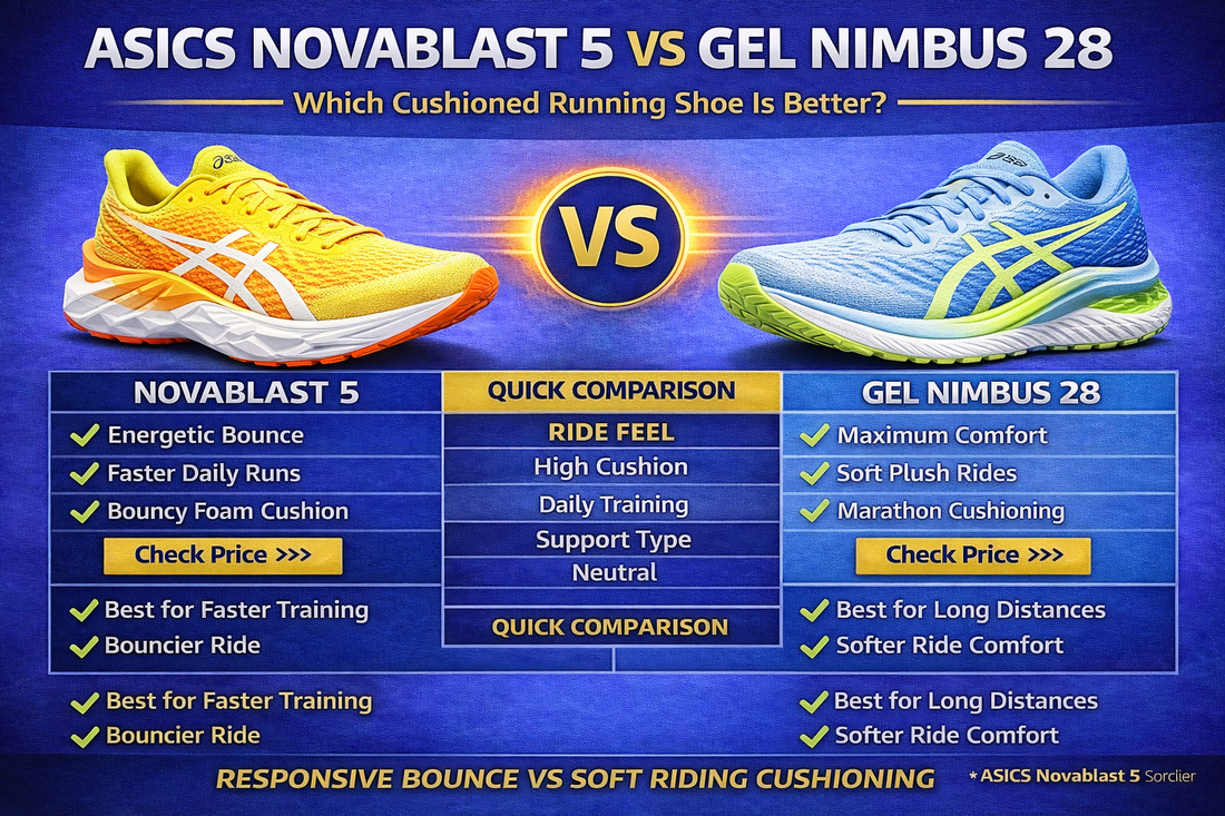 ASICS Novablast 5 vs Gel Nimbus 28: Which Cushioned Running Shoe Is Better?