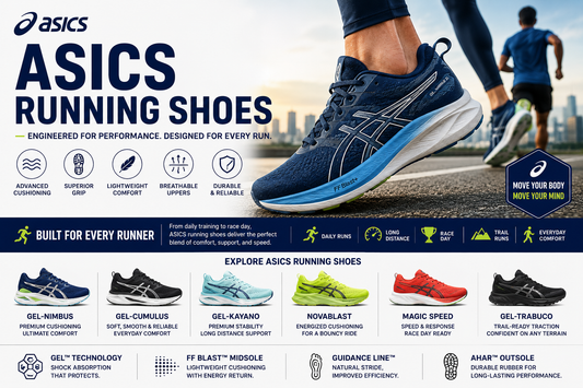 ASICS running shoes ready for safe hand cleaning