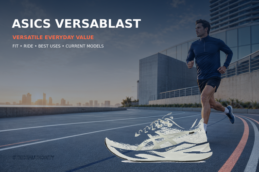 ASICS VERSABLAST Running Shoes Comparison Guide: How to Choose the Right ASICS Model — ASICS VERSABLAST Running Shoes collection banner with a runner and current VERSABLAST shoe.