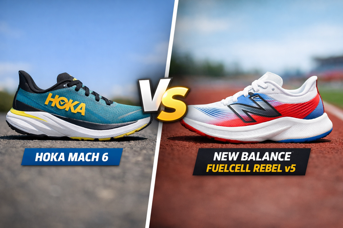 HOKA Mach 6 vs New Balance FuelCell Rebel v5