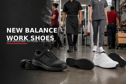 New Balance slip-resistant work shoes for long shifts