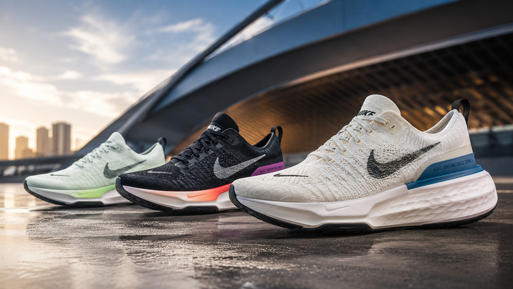 Nike Invincible running shoes collection featuring ZoomX Invincible, Invincible 3, mens and womens max cushion recovery running shoes.