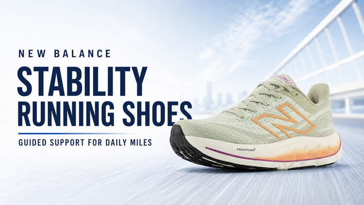 New Balance stability running shoes collection banner