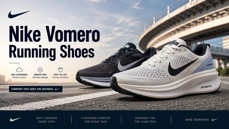 Nike Vomero Plus running shoes for maximum-cushion road running and long-distance training