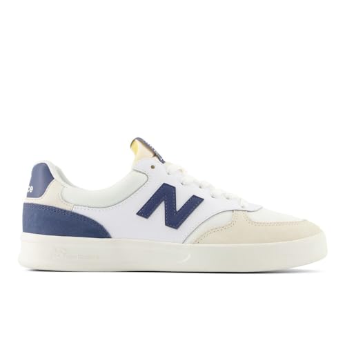 New Balance Men's 300 V3 Court Sneaker, White/Sea Salt/Vintage Indigo, 11 M