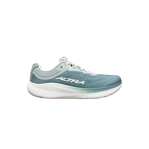 Altra women's Torin 9 road running shoe in Sea Pine, Ice and Green Milieu