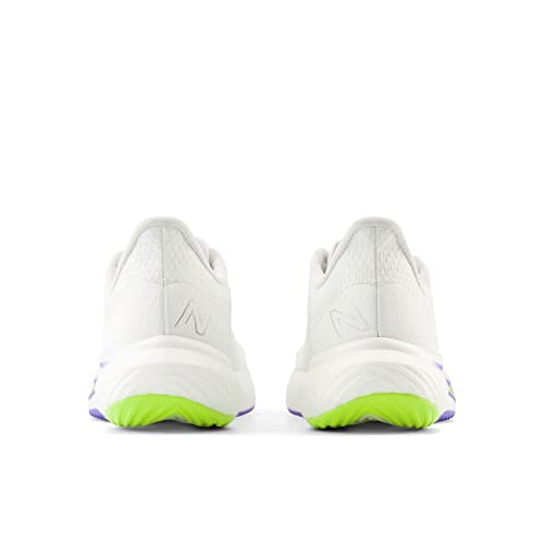 New Balance Women's FuelCell Rebel V3 Running Shoe, White/Thirty Watt/Electric Indigo, 12 W