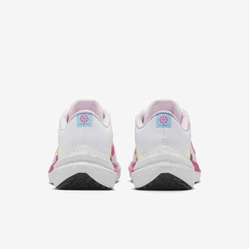 Nike Winflo 10 Women's Road Running Shoes (FZ3973-100, White/Barely Volt/Aquarius Blue/Hyper Pink) Size 7.5