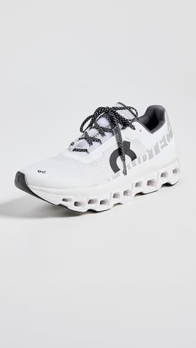 On Women's Cloudmonster Sneakers, All White, 10 Medium US