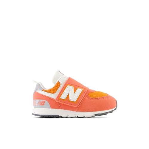 New Balance Kid's 574 V1 70s Racing NEW-B Hook & Loop Sneaker, Gulf Red/White, 3 XW Infant