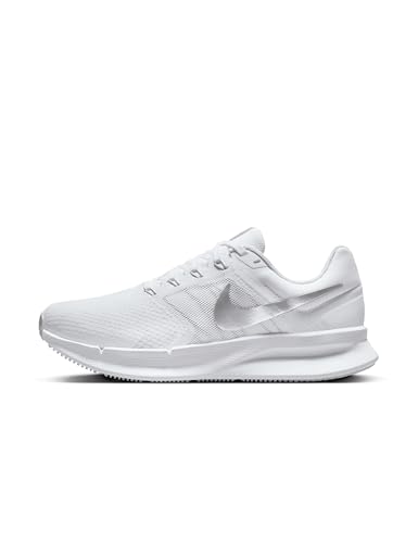 Nike Women's Run Swift 3 Road Running Shoes, White/Metallic Silver-Pure Platinum, 9