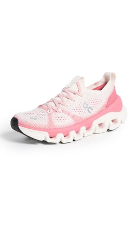 On Women's Cloud X Tempo Sneakers, Ivory/Camellia, 5.5 Medium US