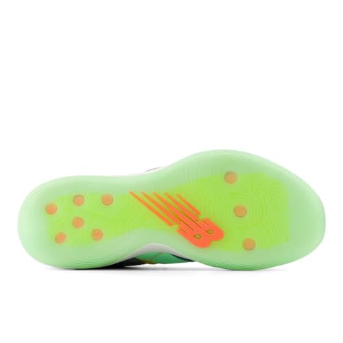 New Balance Unisex-Adult FuelCell Lindor 2 Pre-Game Baseball Shoe, Team Away Grey/Electric Jade/Neon Dragonfly, Men 14 M/Women 15.5 W