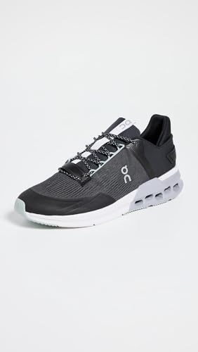 On Men's Cloudnova Flux Sneakers, Black | Mineral, 11 Medium US