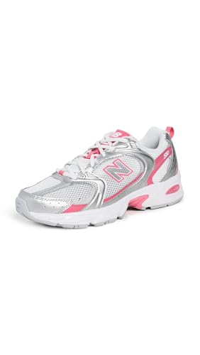 New Balance Unisex 530 Silver Metallic/Dragon Berry (Men 5 Medium Women 6.5 Medium)