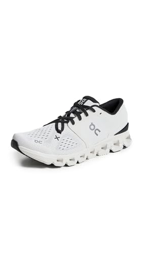 On Women's Cloud X 4 Sneakers, Ivory/Black, 7.5 Medium US