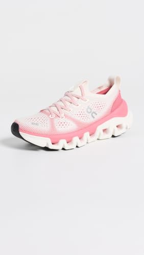 On Women's Cloud X Tempo Sneakers, Ivory/Camellia, 5.5 Medium US