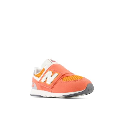 New Balance Kid's 574 V1 70s Racing NEW-B Hook & Loop Sneaker, Gulf Red/White, 3 XW Infant