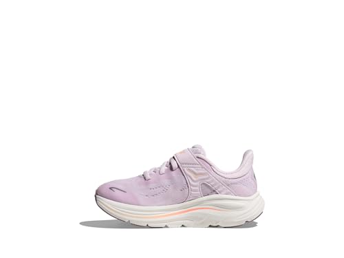 Hoka, Unisex Kid's, Clifton 10 (Little Kid), Lilac Cream/Tangerine Glow, 12, Medium - alternate view 4