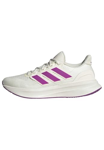 adidas Women's Ultrarun 5, Off White/Purple Burst/Black, 7.5