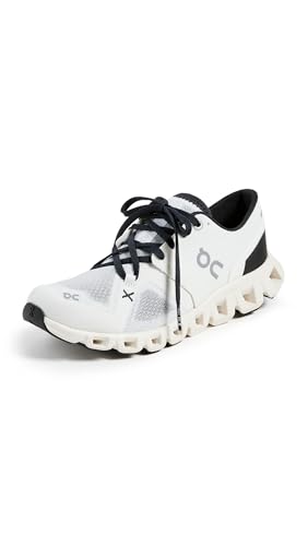 On Women's Cloud X 3 Sneakers, White/Black, 9 Medium US