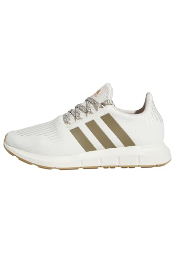 adidas Women's Swift Run 1.0, Off White/Khaki/Wonder Quartz, 8