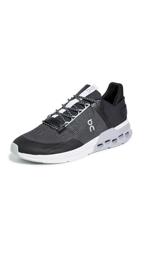 On Men's Cloudnova Flux Sneakers, Black | Mineral, 11 Medium US
