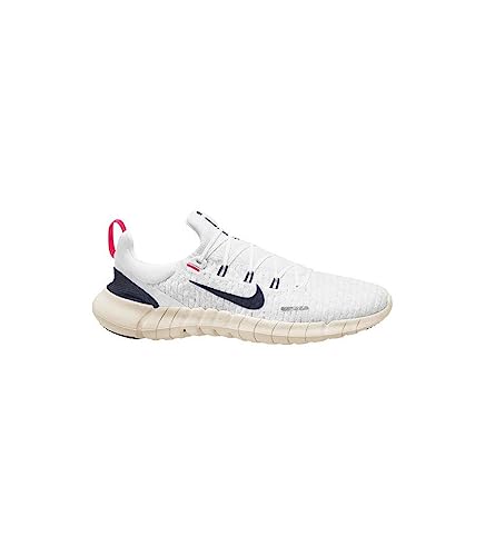 Nike Free RN 5.0 Next Nature Mens Shoes Size 8.5, Color: White/Obsidian/Light Orewood Brown-Off-White