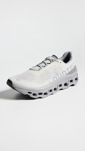 On Men's Cloudmonster Sneakers, Ice | Alloy, Grey, 12 Medium US
