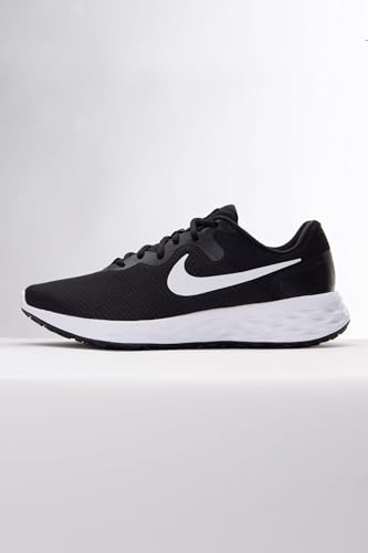 Nike boys Revolution 6 Running Shoes, Black/White, 6 Big Kid