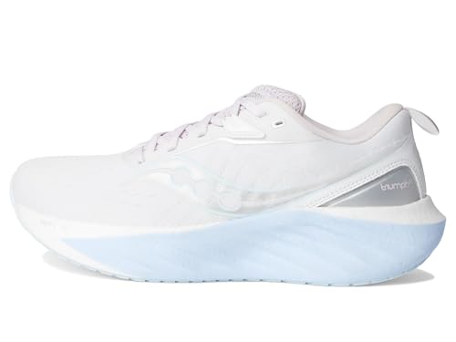 Saucony Women's Triumph 22 Running Shoe, White/Ice melt, 5.5 Medium