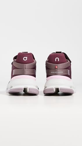 On Women's Cloudnova 2 Sneakers, Maroon/Peony, 7.5 Medium US