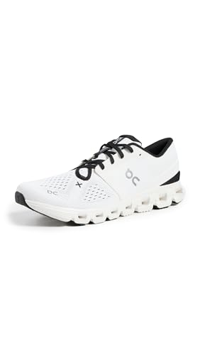 On Men's Cloud X 4 Sneakers, Ivory/Black, 8 Medium US