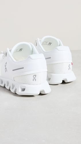 On Women's Cloud 5 Sneakers, All White, 7 Medium US