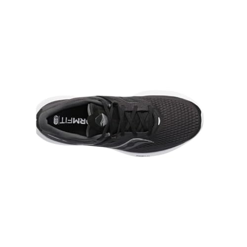 Saucony Men's Ride 15 Sneaker, Black/White, 12