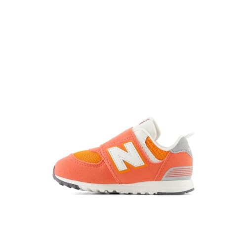 New Balance Kid's 574 V1 70s Racing NEW-B Hook & Loop Sneaker, Gulf Red/White, 3 XW Infant