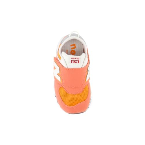 New Balance Kid's 574 V1 70s Racing NEW-B Hook & Loop Sneaker, Gulf Red/White, 3 XW Infant