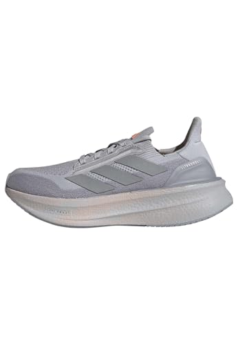 adidas Women's Ultraboost 5X Running, Solid Grey/Silver Metallic/Beam Orange, 8.5